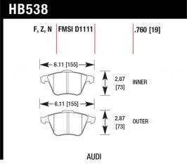 Hawk Performance Disc Brake Pad Front
