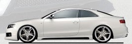 Rieger Carbon Look Left Side Skirt w/ Air Intake Audi A5 & S5 B8 08-16