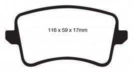 EBC Brakes EBC YELLOWSTUFF PADS Audi Rear