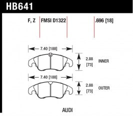 Hawk Performance Disc Brake Pad Audi Front