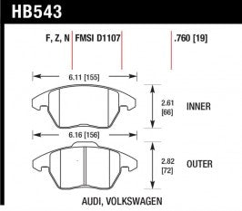 Hawk Performance Disc Brake Pad Front
