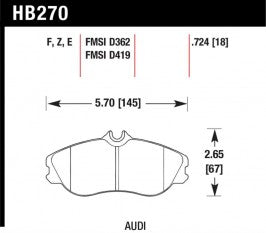 Hawk Performance Disc Brake Pad Audi Front