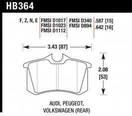 Hawk Performance Disc Brake Pad Rear