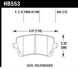 Hawk Performance Disc Brake Pad Audi Rear