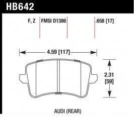 Hawk Performance Disc Brake Pad Audi Rear