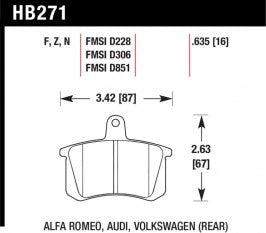 Hawk Performance Disc Brake Pad Audi Rear