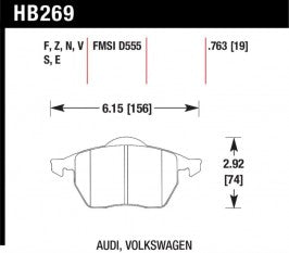 Hawk Performance Disc Brake Pad Front